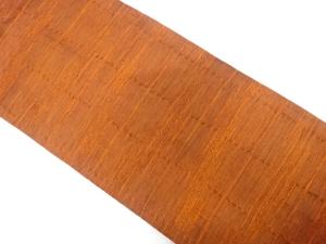 手織り紬　格子に更紗模様織り出し　名古屋帯